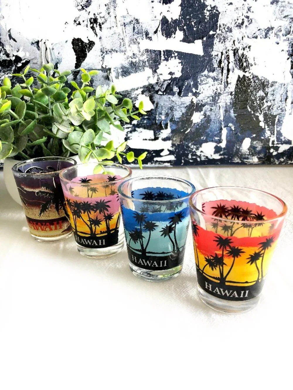 Set of 4 Shot Glasses from HAWAII